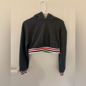 Grey cropped hoodie